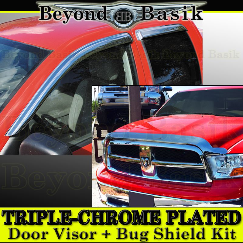 Chrome Rain Guards For Dodge Ram 1500